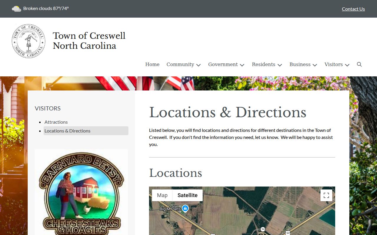 Creswell criminal records and official town location information