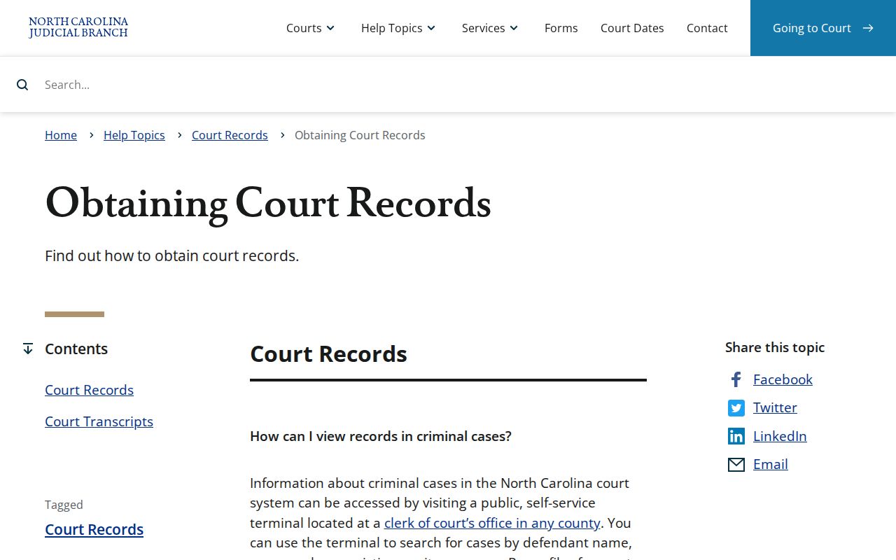 Washington County criminal court record copy instructions