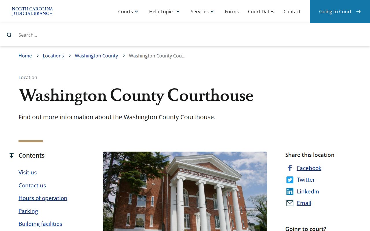 Washington County criminal court cases courthouse