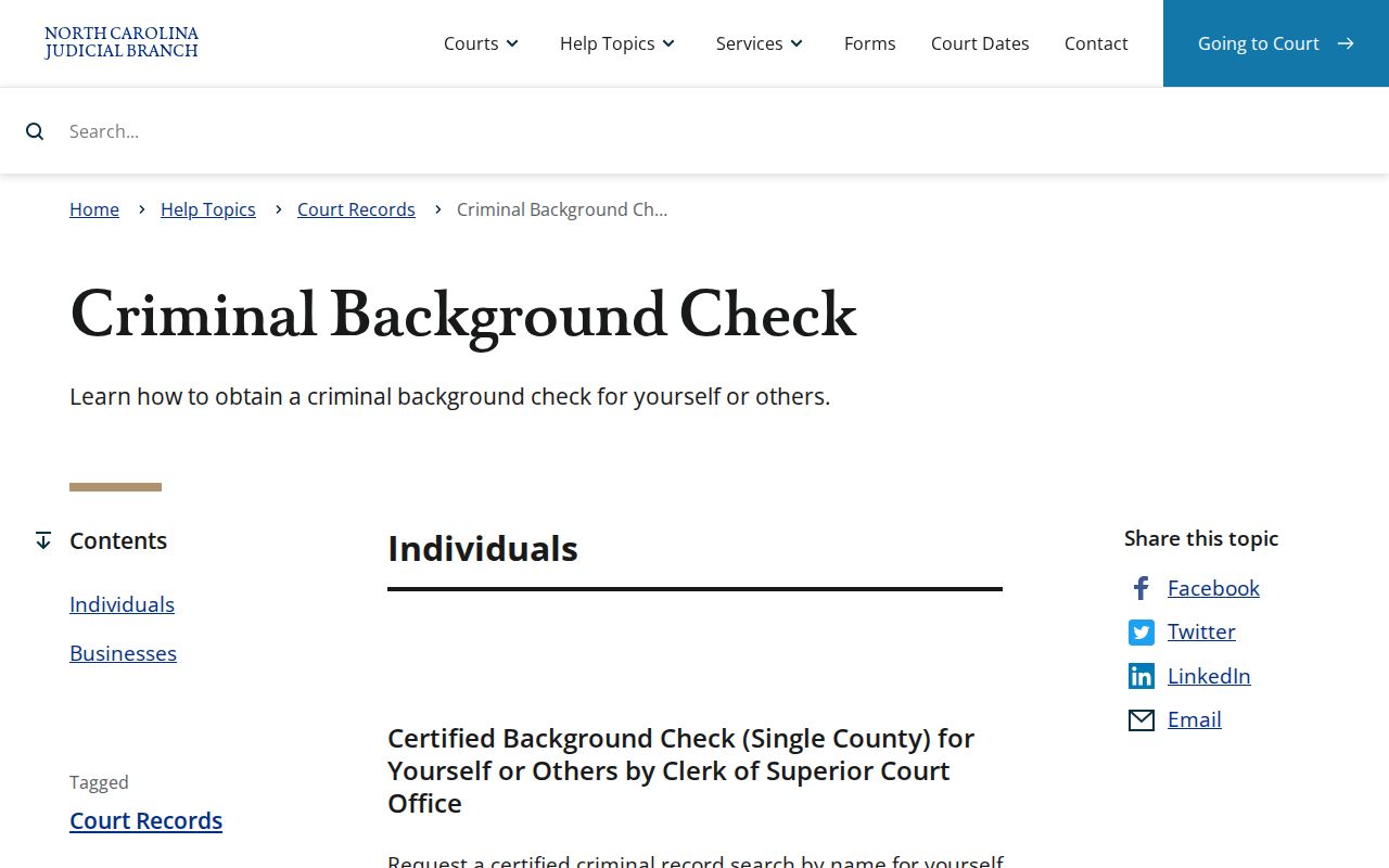 Washington County criminal history court background check instructions