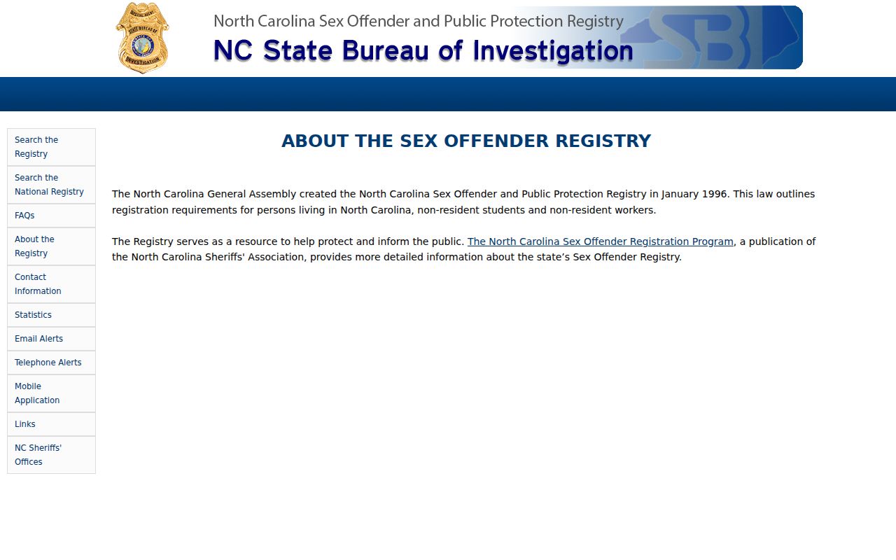 Purpose of Washington County sex offender registry profiles